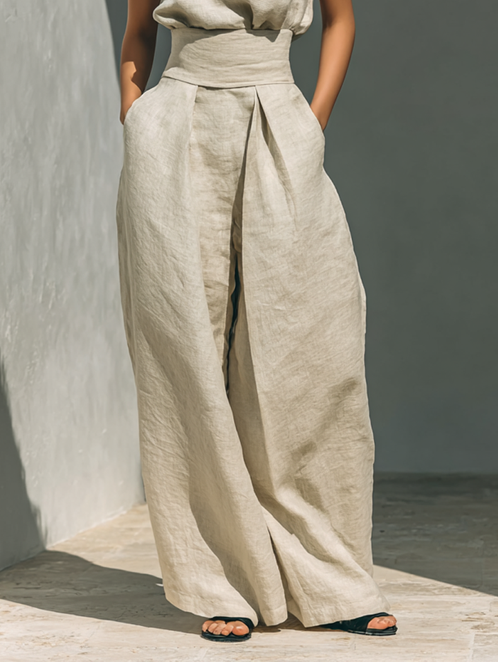 Maria™ | Minimalist Top & Wide-Leg Trouser Set