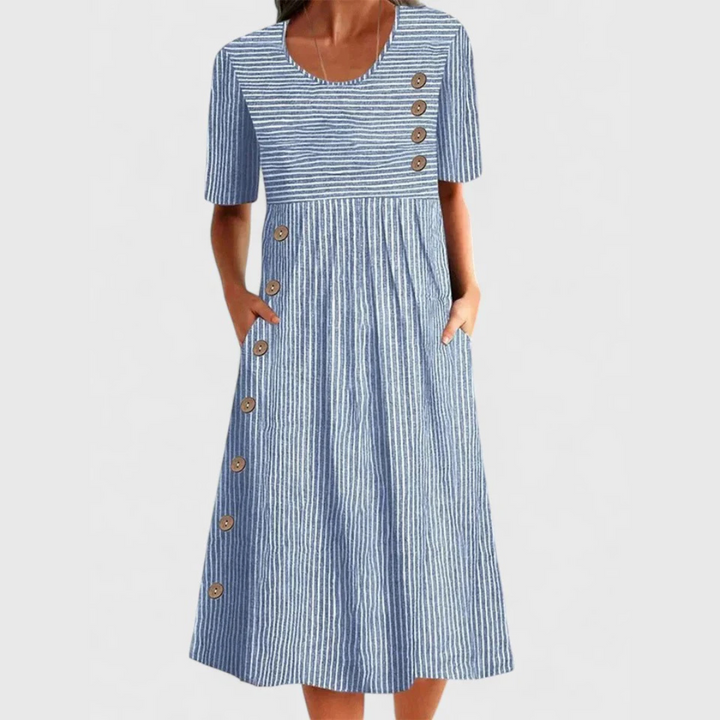 Sophie | Striped Midi Dress