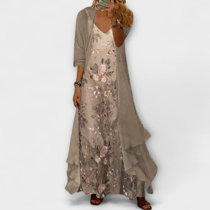 Tessa | Elegant Maxi Dress Two-Piece Set
