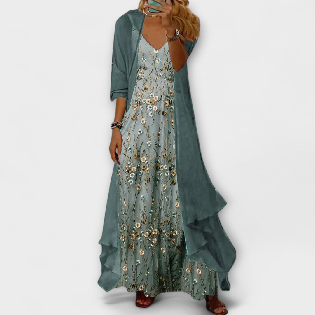 Tessa | Elegant Maxi Dress Two-Piece Set