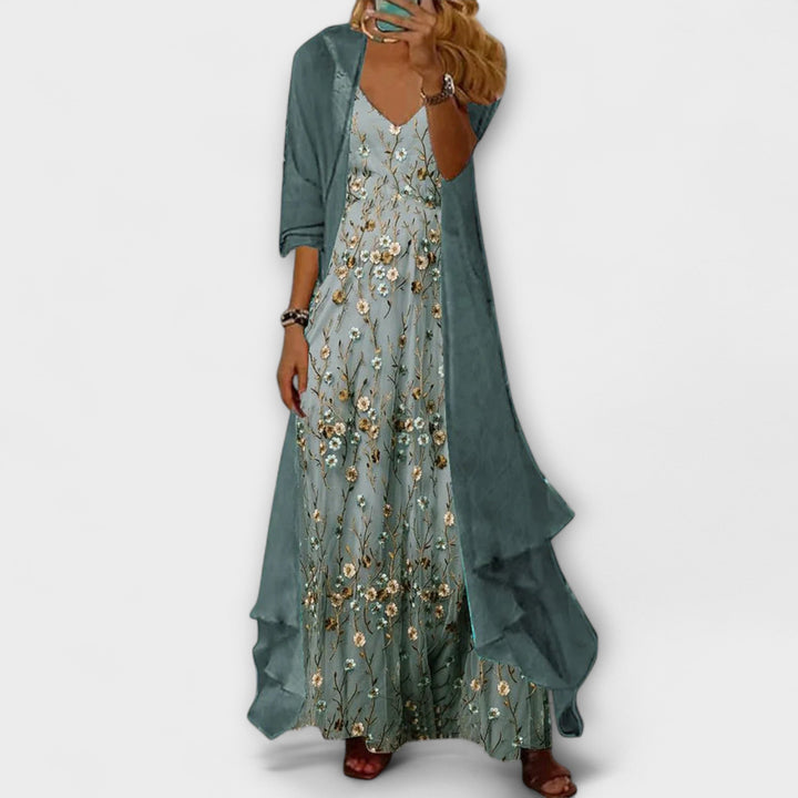 Tessa | Elegant Maxi Dress Two-Piece Set