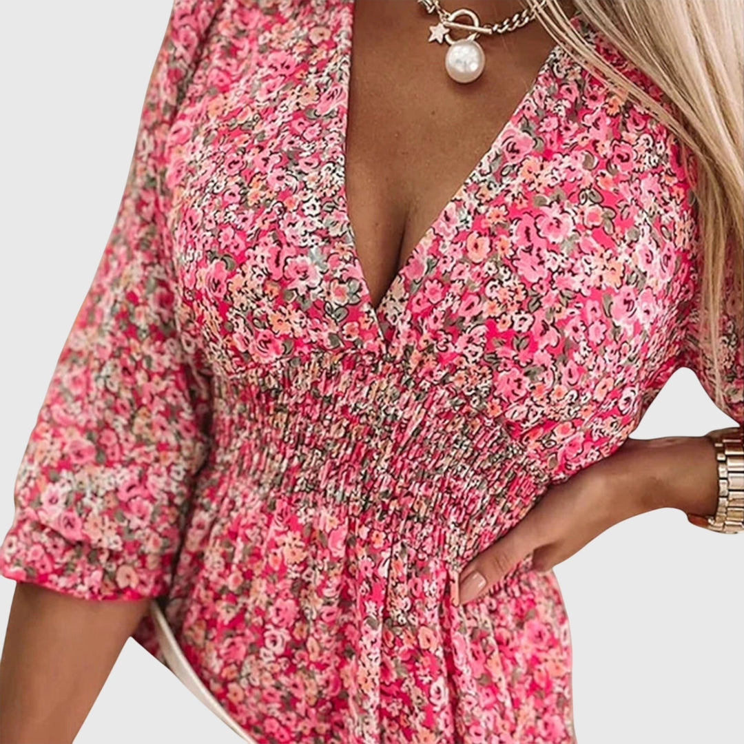Bella | Floral Puff Sleeve Dress
