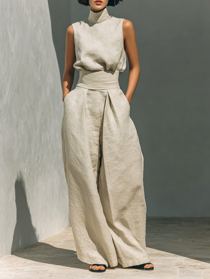 Maria™ | Minimalist Top & Wide-Leg Trouser Set