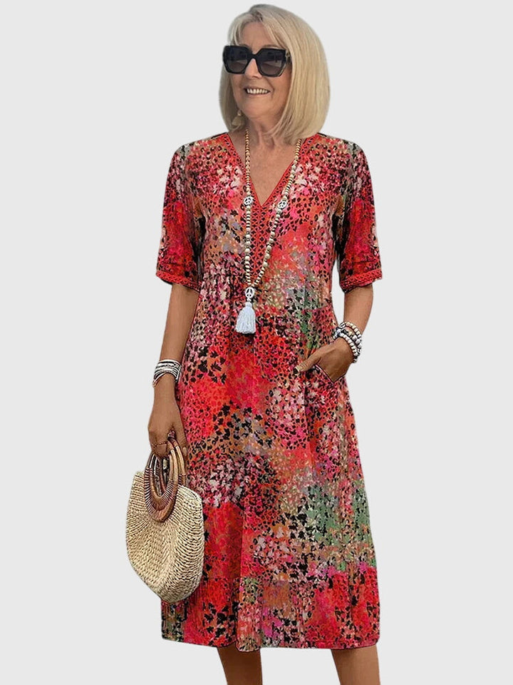 Paige | Elegant Floral Midi Dress