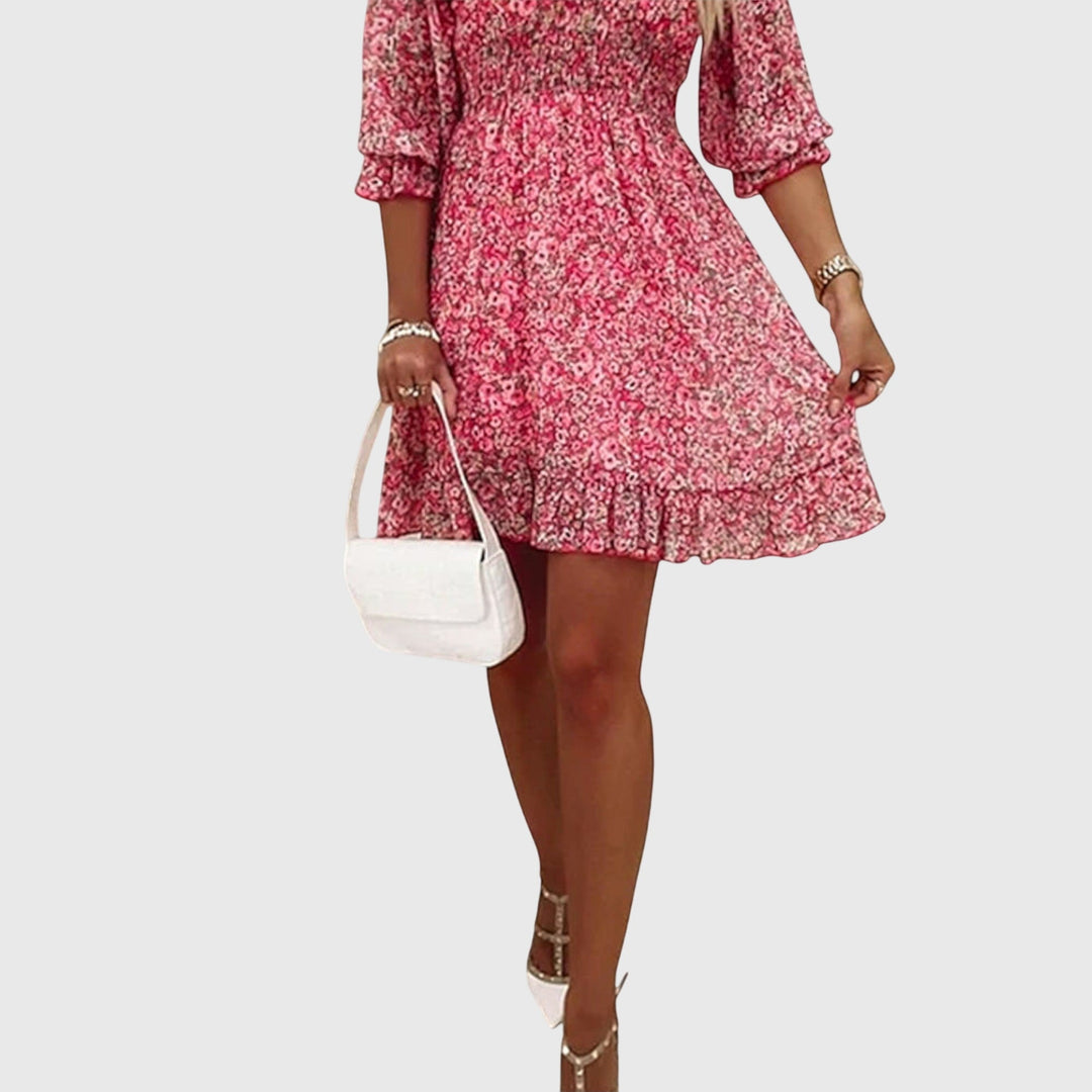 Bella | Floral Puff Sleeve Dress