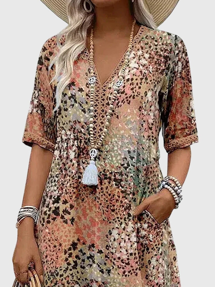 Paige | Elegant Floral Midi Dress