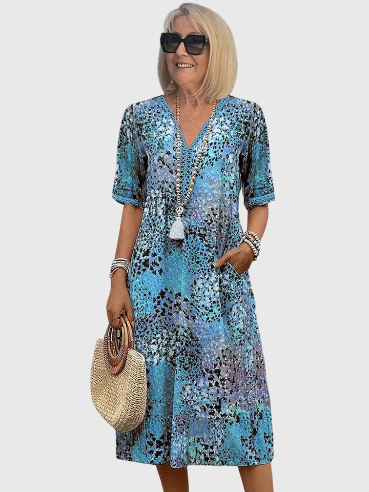 Paige | Elegant Floral Midi Dress