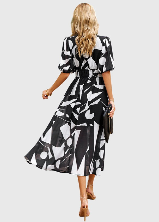 Maya | Flattering Floral Midi Dress