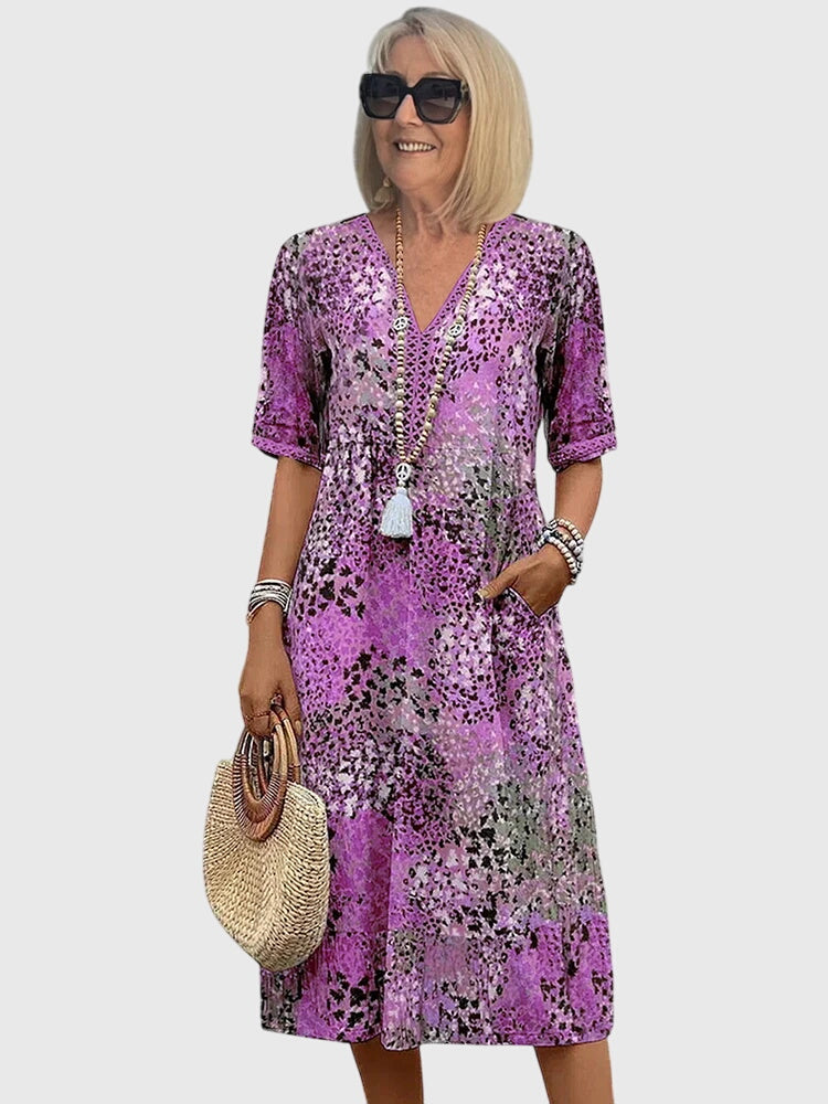 Paige | Elegant Floral Midi Dress