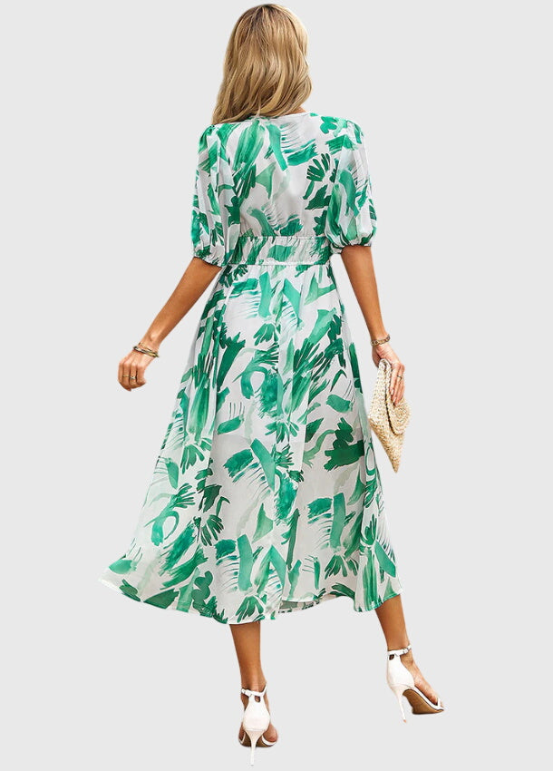 Maya | Flattering Floral Midi Dress