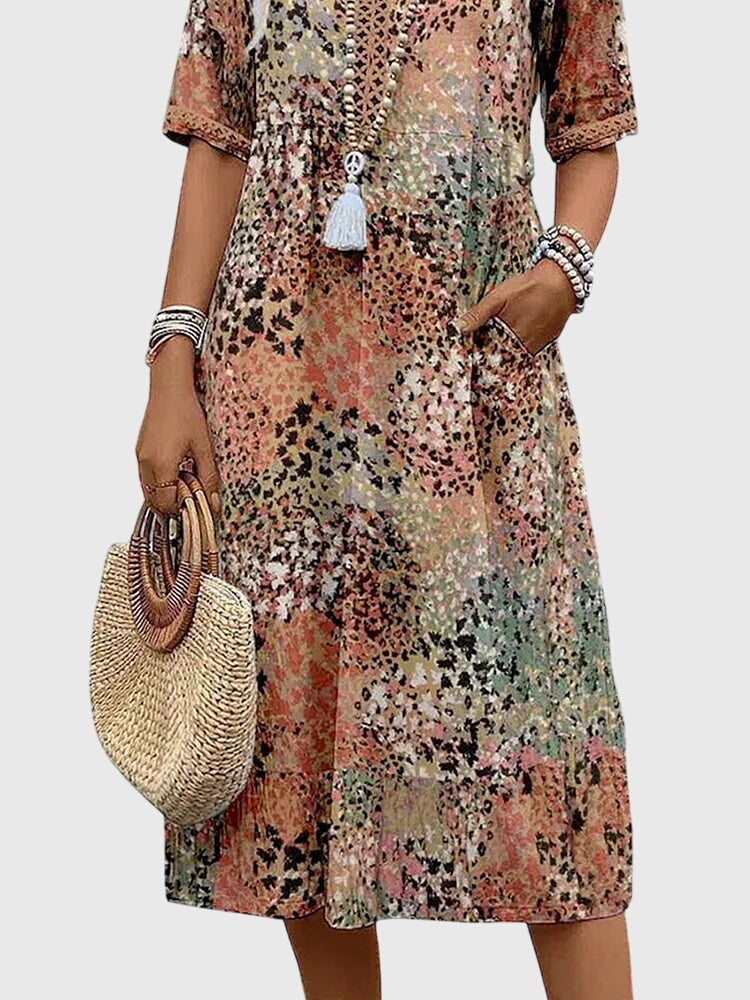 Paige | Elegant Floral Midi Dress