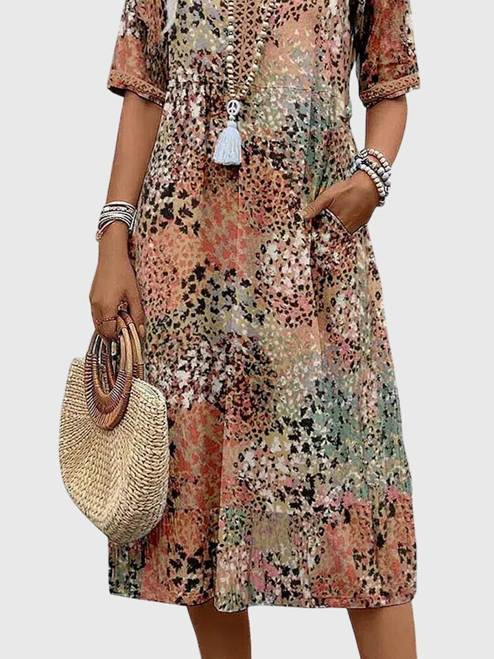 Paige | Elegant Floral Midi Dress