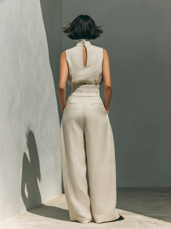 Maria™ | Minimalist Top & Wide-Leg Trouser Set