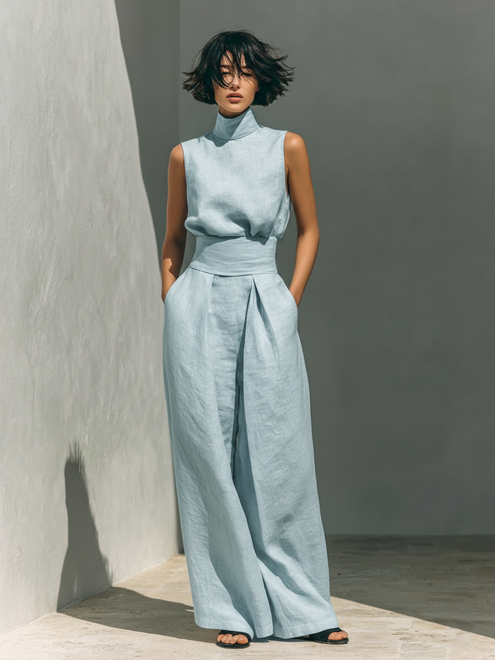 Maria™ | Minimalist Top & Wide-Leg Trouser Set