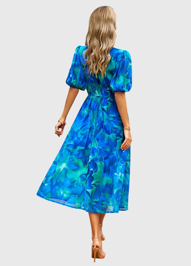 Maya | Flattering Floral Midi Dress