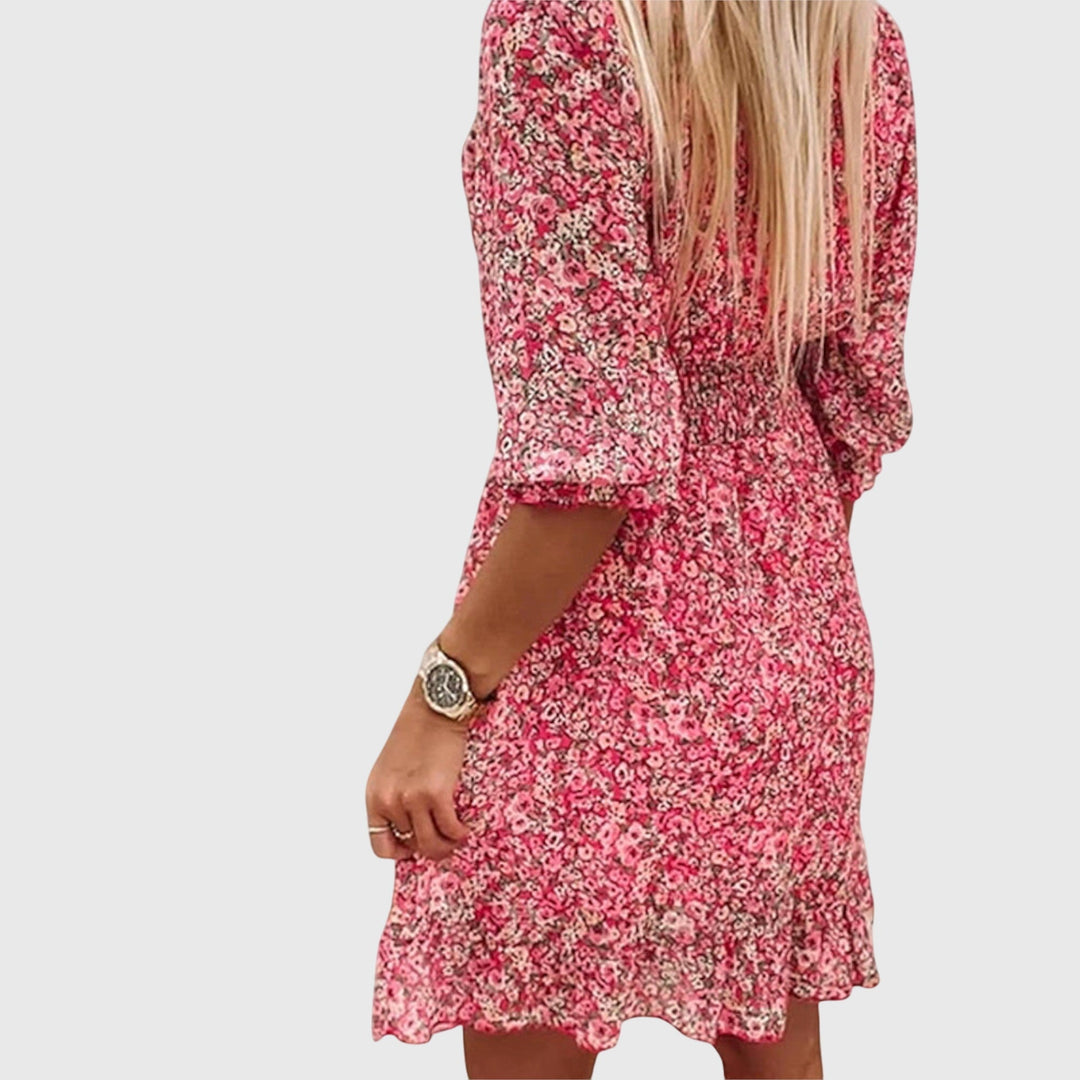 Bella | Floral Puff Sleeve Dress