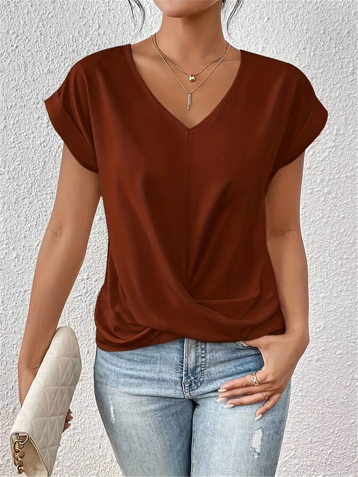 Cleo™ | Elegant V-Neck Top