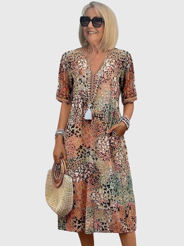 Paige | Elegant Floral Midi Dress
