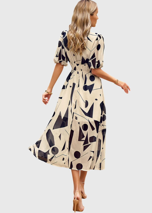 Maya | Flattering Floral Midi Dress
