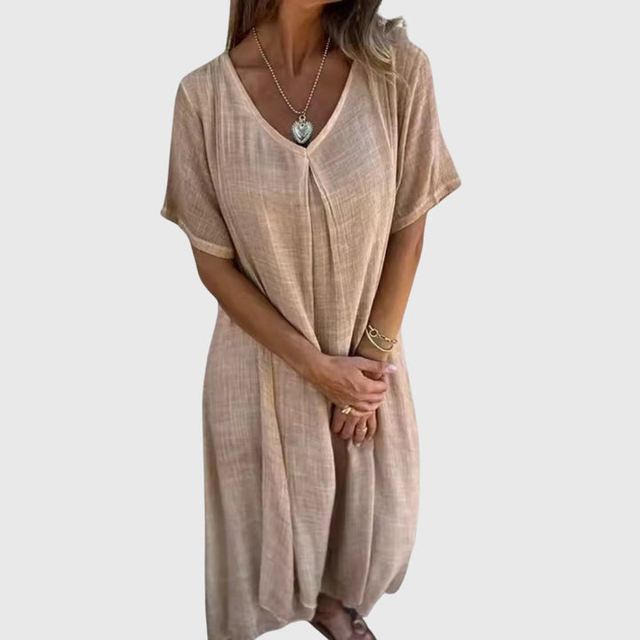Bella | Elegant Lightweight V-Neck Dress