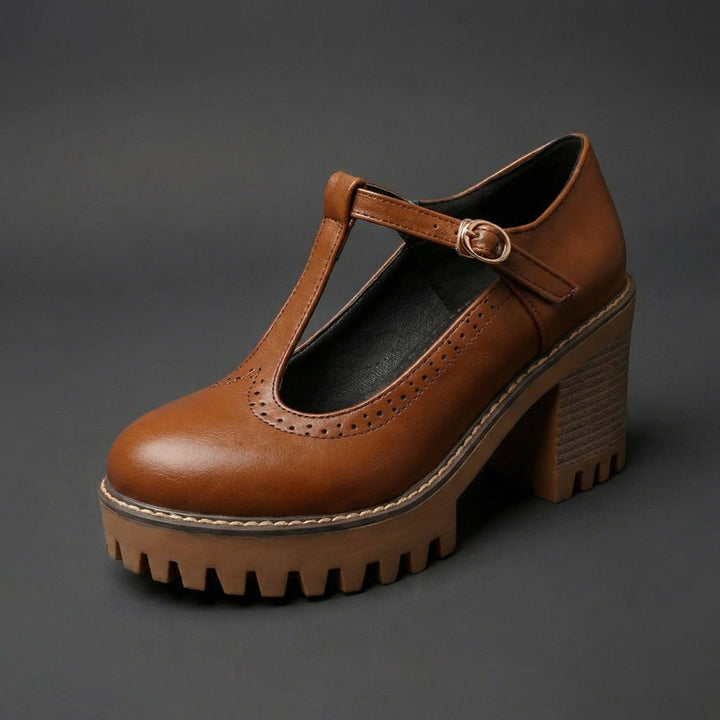 Charlotte™ | Elegant Platform T-Bar Heels