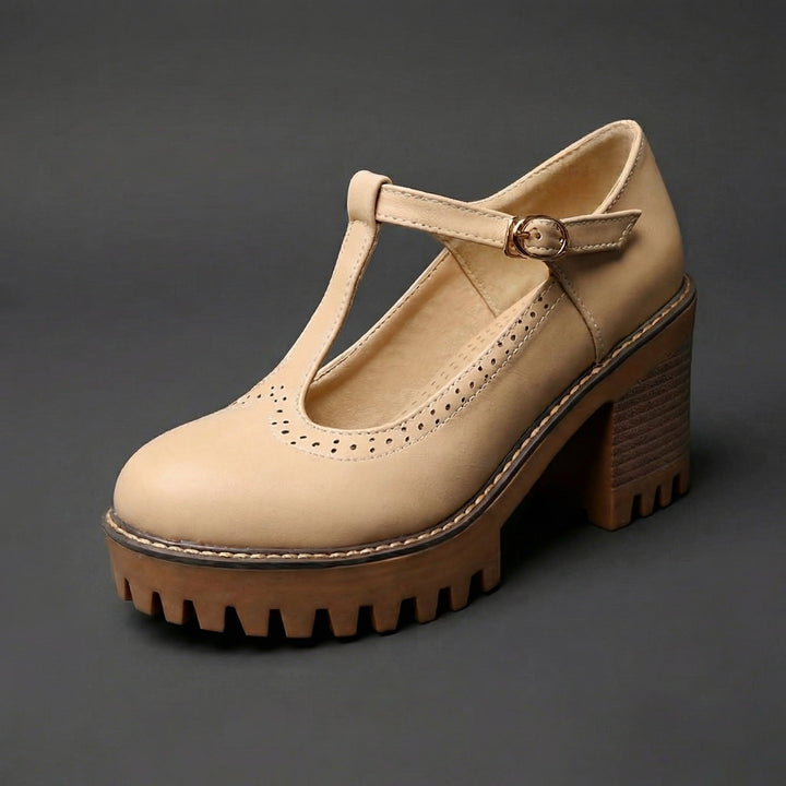 Charlotte™ | Elegant Platform T-Bar Heels