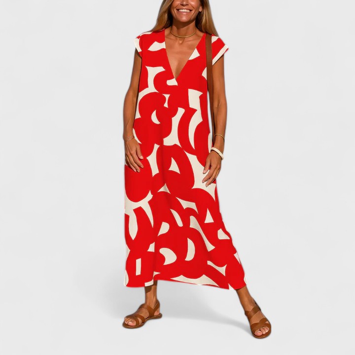 Maya | Flowing V-Neck Dress